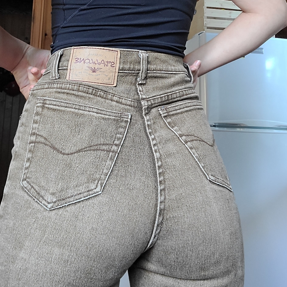 Brown high waist jeans